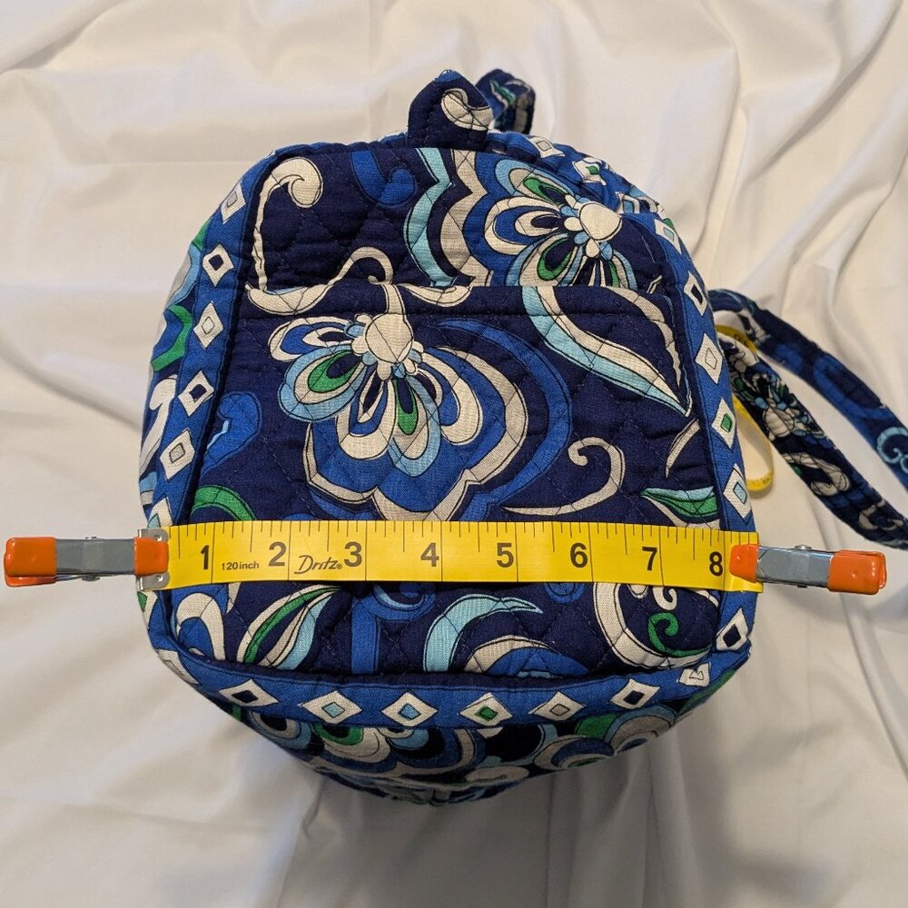 Vera Bradley Mediterranean Blue Retired Floral Quilted Duffle Bag - Picture 7 of 9